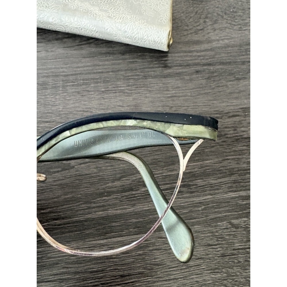 Vintage Glasses frames cat eye 1950s Univis 46-20 12K GF Gold Filled w/ Case - Picture 3 of 7